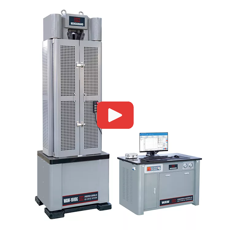 The installation of WAW series hydraulic universal testing machine