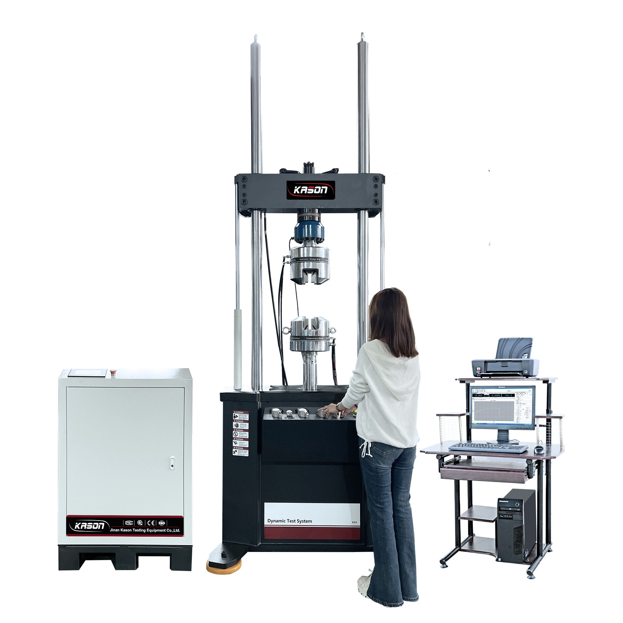 Laboratory Computer Control static and dynamic Hydraulic Universal Fatigue Testing Machine
