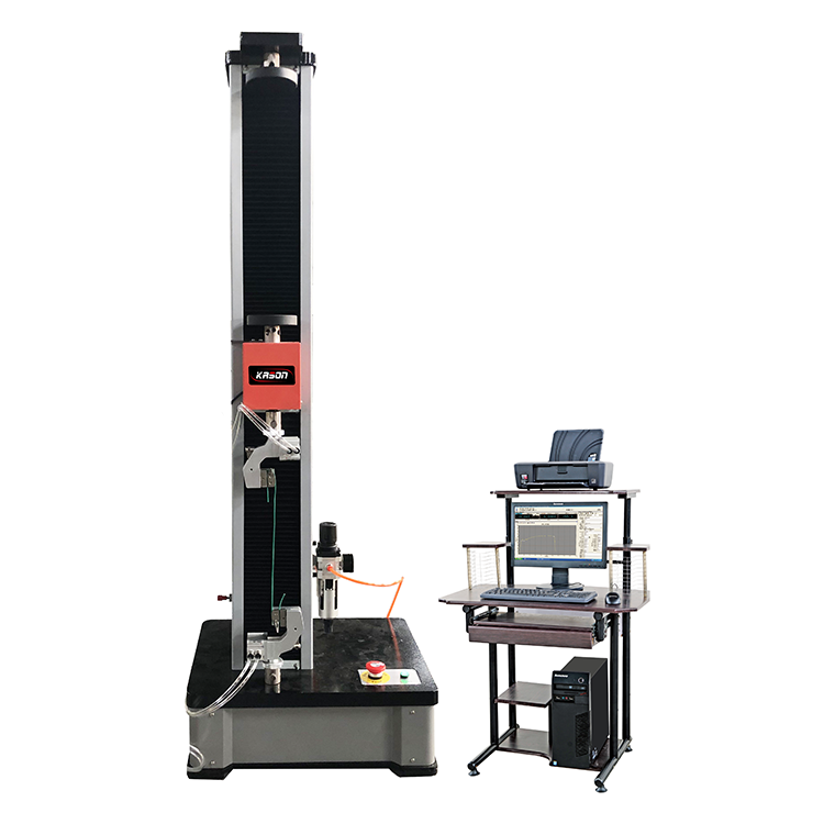 Automatic single pull tensile test equipment with pneumatic fixtures