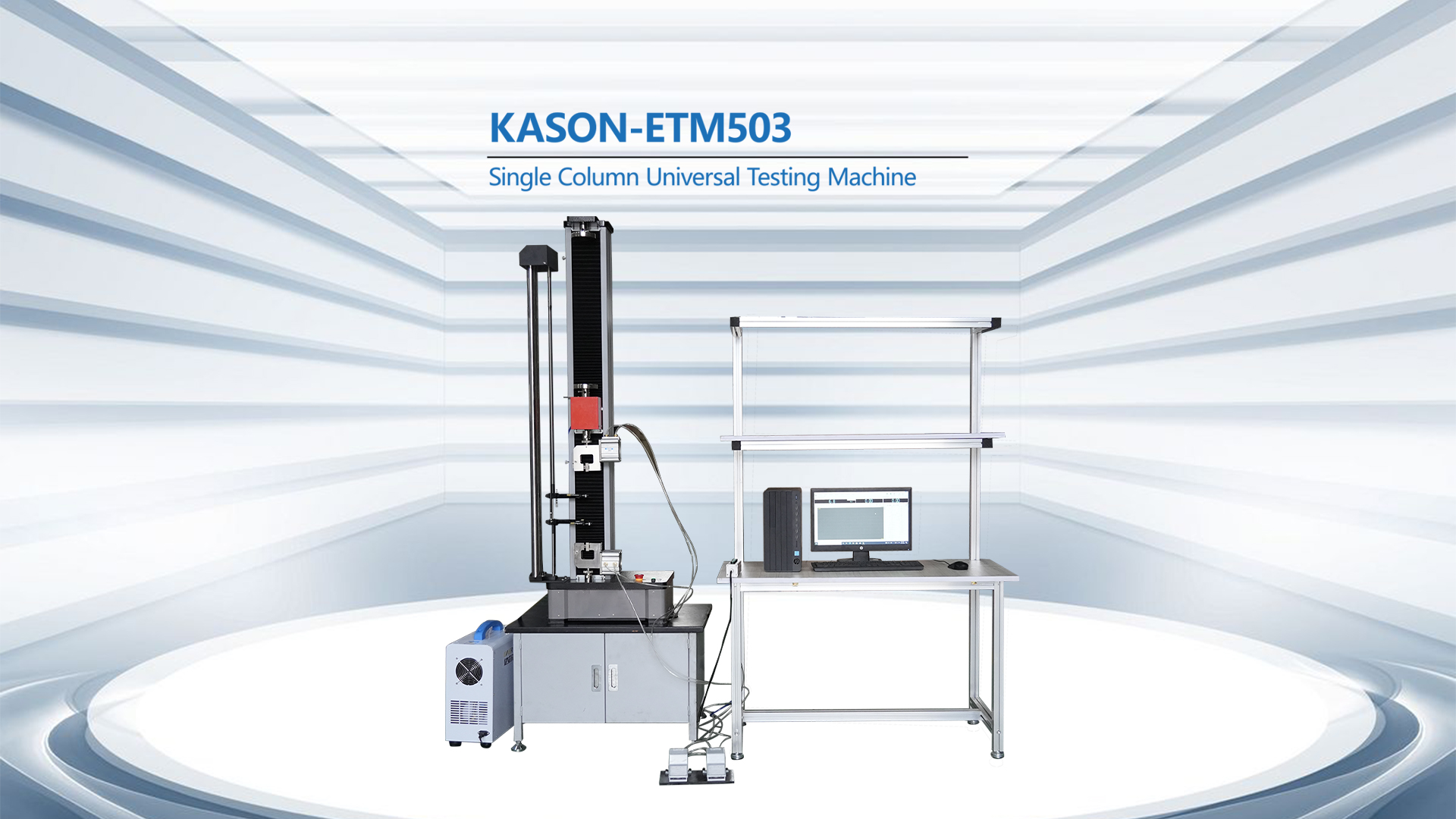 Kason Single Column Tensile Testing Machine with Pneumatic Tensile Testing Fixture