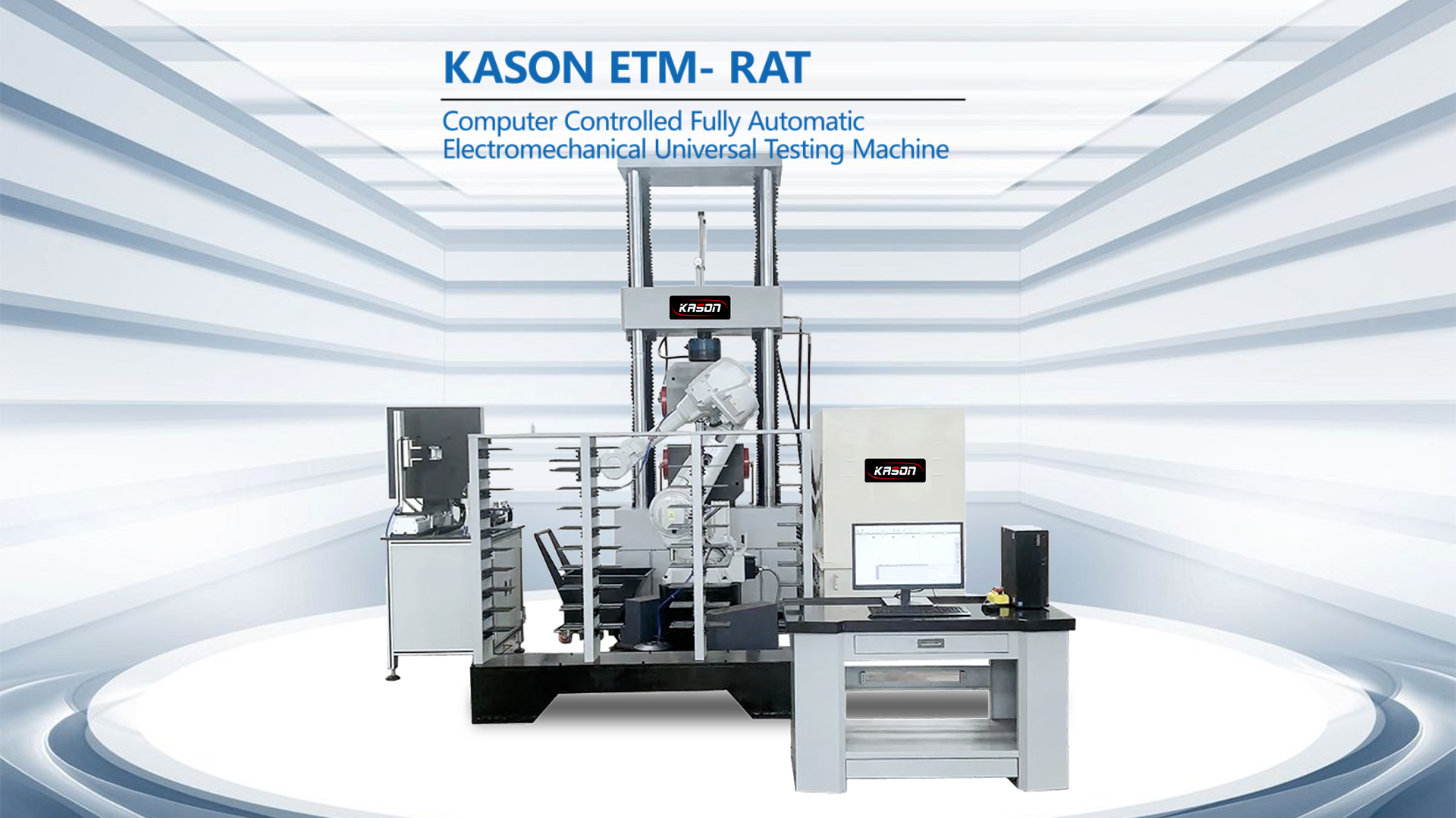 ISO 6892-1، ASTM e8 كاسون الروبوت نظام آلة الاختبار التلقائي بالكامل
