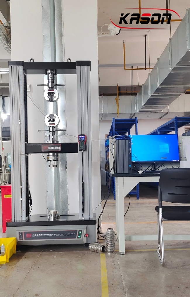 KASON 100KN Electronic Universal Testing Machine Installed in Italian Factory