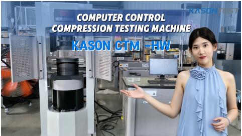 KASON CTM-HW Compression Testing Machine Operation for concrete EN 12390-3