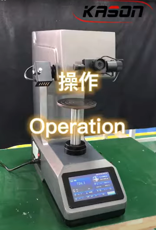 Kason Auto-Turret Micro vicker Hardness Tester Operation video 7HTMV-1000AT